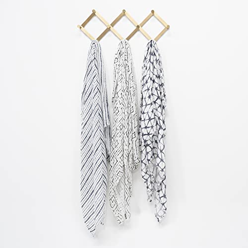 Image of aden + anais Silky Soft Swaddle Blanket,100% Viscose from Bamboo Muslin Blankets for Girls & Boys, Baby Receiving Swaddles, Ideal Newborn & Infant Swaddling Set, 3 Pack, Pebble Shibori