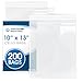 Spartan Industrial || 200 Count - 10" X 13" Self Seal Clear Cello Cellophane Resealable Poly Bags for Packaging, Clothing & T Shirts (More Sizes Available) - Reinforced