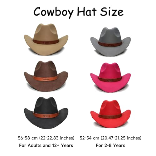 Personalized Cowboy Hat, Western Cowgirl Hat for Kids Men Women, Custom Name Baby Toddler Boys Girls Cowboy Hat2