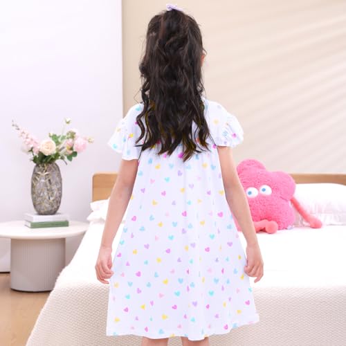 ICOSY Matching Doll & Girls Nightgowns Clothes Girls Pajamas Sleepwear Outfit for Kids and American 18" Girl Doll3