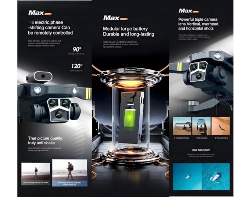 Image of Drone with 4k Camera Foldable 1080P HD Drone with FPV Live Video, Smart Gestures Selfie, Altitude Hold, One Key Take Off /Landing, 3D Flips for Kids and Adults.