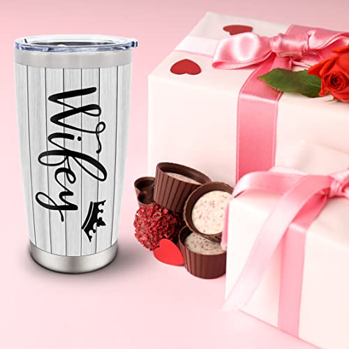 Vutieso Gifts For Wife, Wife Birthday Gifts, Wife Gifts, Anniversary Romantic Gift For Wife, Wifey Gifts, Gifts For Wife From Husband, Couples Gifts For Wife Coffee Tumbler 20Oz, Funny Gift For Her #TOP6