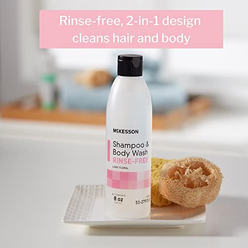 Mckesson Shampoo And Body Wash, Rinse-Free, Light Floral, 8 Oz, 48 Count #TOP1