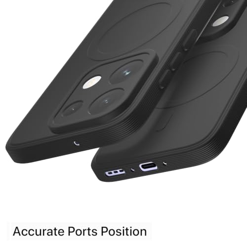 Image of Pikkme Back Cover for Oppo Reno16 Pro 5G Soft Matte Silicone Mag-Safe Design (Mag-Safe Not Support) Camera Protection | Slim Fit Bumper Cover (Black)