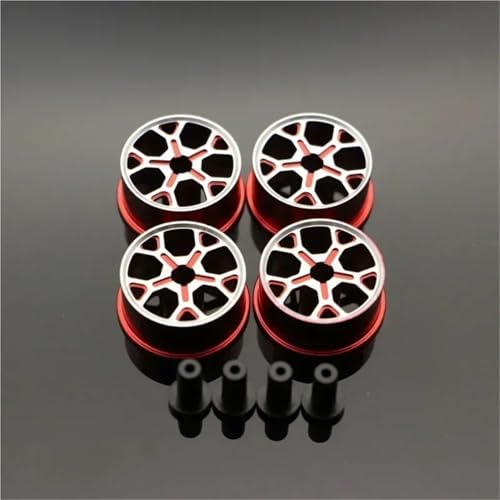 RC�A�b�v�O���[�h�X�y�A�p�[�c For Tamiya For MINI 4WD ���a20.5mm �y�ʃz�C�[�� ����p�[�c �J���[�z�C�[�� �A���~�f�B�X�N�t��(Red)