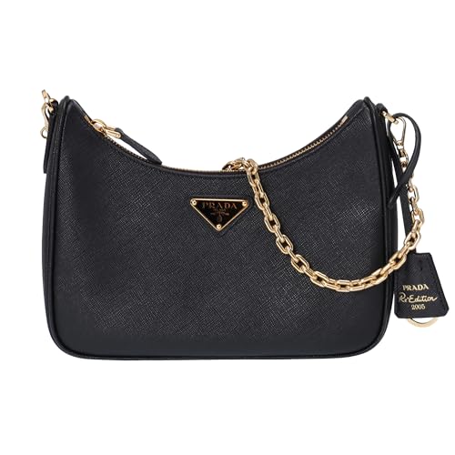 [Prada] [プラダ]Re-Edition2005 ショルダーバッグ レディース ハンドバッグ ミニポーチ付 レザー ブラック 1BH204 NZV F0632 V_V2P [並行輸入品]
