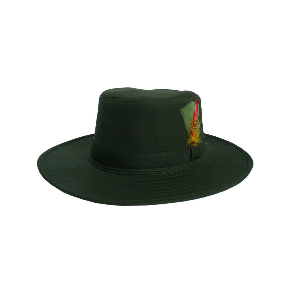 WALKER AND HAWKES - Wax Belmont Aussie Outback Hat - Olive - Large
