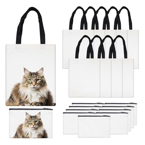 OKBA 20 PCS Sublimation Tote Bags