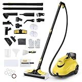 FACILE À DÉPLACER ET À TRANSPORTER：Ne laissez pas une machine encombrante vous ralentir. Le nettoyeur sol est doté de roues lisses et d'une poignée, ce qui le rend facile à manœuvrer. Avec un cordon d'alimentation de 5 m de long, il garantit qu'aucun coin n'est laissé intact.