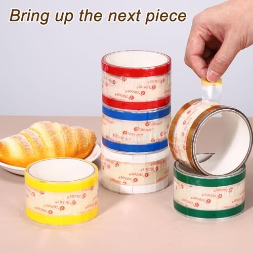 PATIKIL 15x55mm Beverage Sealing Tape Tamper Proof Food Stickers Green — 사진 5