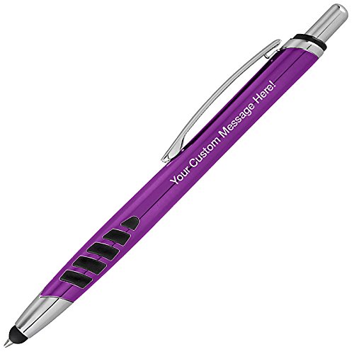 NIANWUDU 10 Custom Laser-Engraved Metal Ballpoint Pens With Stylus. Available in 5 Colors - Free Personalization