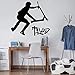GUANYUN Wandaufkleber Traumzitate Abnehmbare Selbstklebende Wandkunst Aufkleber Wohnzimmer Schlafzimmer Bürodekoration Benutzerdefinierter Name Stunt Scooter Sport Wandaufkleber Jungenzimm56cmx50cm