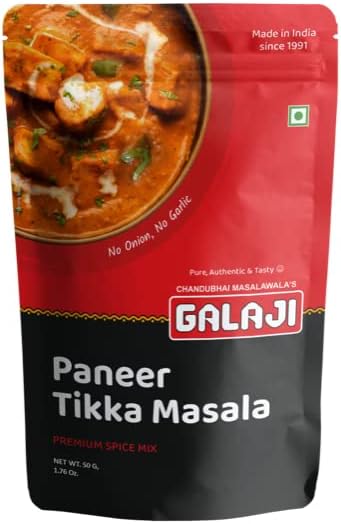 Galaji Paneer Tikka Masala 50 Grams Homemade Powdered | for Healthy Cooking | Ready to Cook | All Seasonings Spices | Pure & Hygiene | Spice Mix