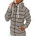 Produktbild EMATOP Rollkragen Pullover Damen Pulli Sweatshirt Streifen Kapuzenpulli Top Hoodies mit Tasche Sweatjacke Casual Mode übergangsjacke Reißverschluss Sweatjacke Jacke Elegant Bequemes Oberteil