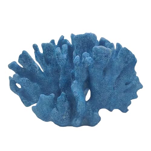 Etlemonde Blue Beach Coastal Fan Coral Decor Resin Statue -