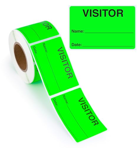 Visitor Pass Stickers, 2" x 3" 300pcs/roll