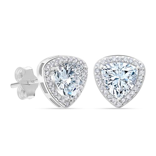 Pendientes plata 925 hombre LeCalla con circonitas micropavé elegantes