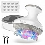 AQielev ヘッドスパ 頭皮ブラシ 電動頭皮ブラシ お風呂 シャンプーブラシ 敬老の日【日本監修・レッドドット賞受賞】IPX7防水 多機能 美顔器 AI仿生頭皮スパ スカルプスパ 赤青LED光(630nm＆480nm) 360°正逆回転＆急緩調節 最高で1 万回の振動 深層クレンジング 3種交換ヘッド付属（頭皮/顔/体用）230g軽量 リラックス 美容家電 人間工学設計 日本語説明書付 ギフト 誕生日プレゼント女性 男性