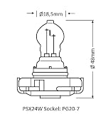 2x PSX24W SUPER WHITE BLUETECH® żarówki 24 W 7500 K optyka ksenonowa PG20-7 12276C1 ze znakiem kontrolnym E