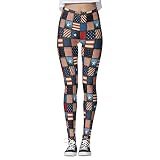 Leggings Damen High Waist Sport Benutzerdefinierte Farbe USA Running Leggings Patriotische Hosen Pilates Flag dünne Frauen für Yoga American Yoga Pants Leggins Blau Yoga Pants für Gym Training