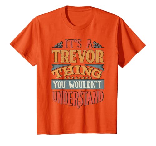 Trevor Name T-Shirt, Youth, Orange, 3T