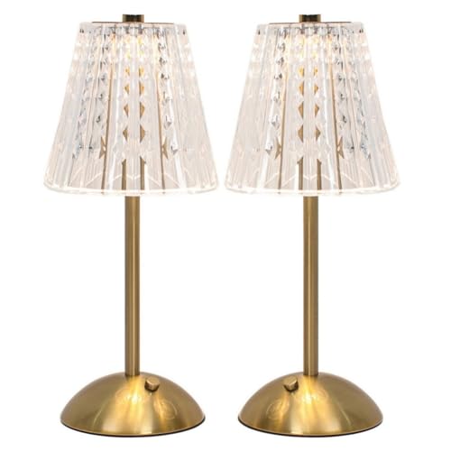 Crystal Table Lamp,5000mAh Rechargeable Cordless Lamp, Battery Operated Touch Light with 3 Color Modes, Dimmable Brightness, Modern Matte Aluminum Body for Bedroom, Bar, Outdoor Decor, Kitchen, Gift