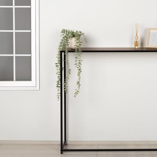Mesa radiador de estilo industrial con balda robusta efecto madera 6