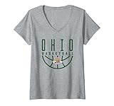 Womens Ohio University Bobcats Basketball Arch V-Neck T-Shirt