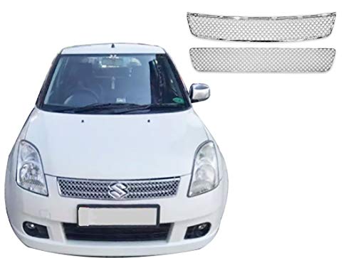 Image of CAR SAAZ Bentley Style Front Chrome Grill Compatible with Swift Type 2 (2011-2014)
