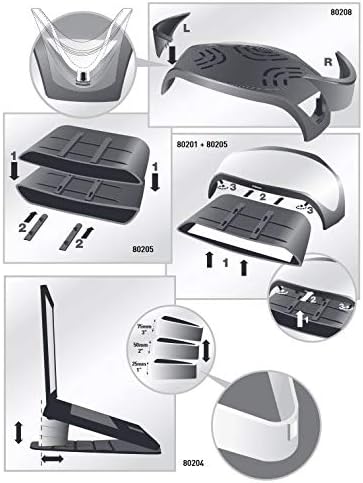 Miniatura 8 de Fellowes Smart Suites Monitor Riser Plus, 4.0 in de alto x 18.4 in de ancho x 13.0 in de profundidad, negro