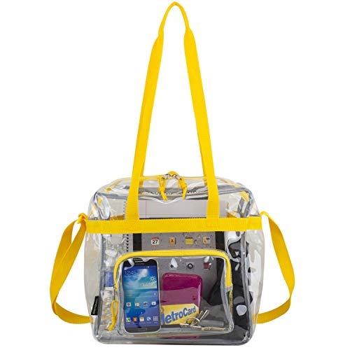 Eastsport Clear Stadium Approved Tote, Honey Bun Yellow #TOP6