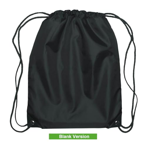 Promotional Blank Drawstring Backpacks, 100 Pack, 18"x14" Sports Pack, 210D Polyester with Reinforced Eyelets & Black Trim, Ideal for Trade Shows & Corporate Events2