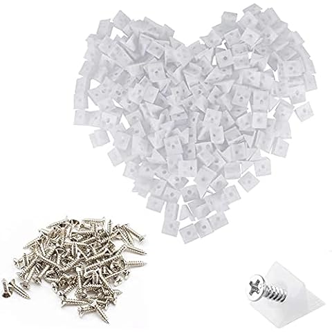 Drawer Supports, 100 Pcs Drawer Screws, Plastic Drawer Supports, Furniture Drawer Repair Kit, Screws Drawer Base Support, Suitable for Repairing The Bottom of The Drawer, Repairing The Fixing Kit Cover