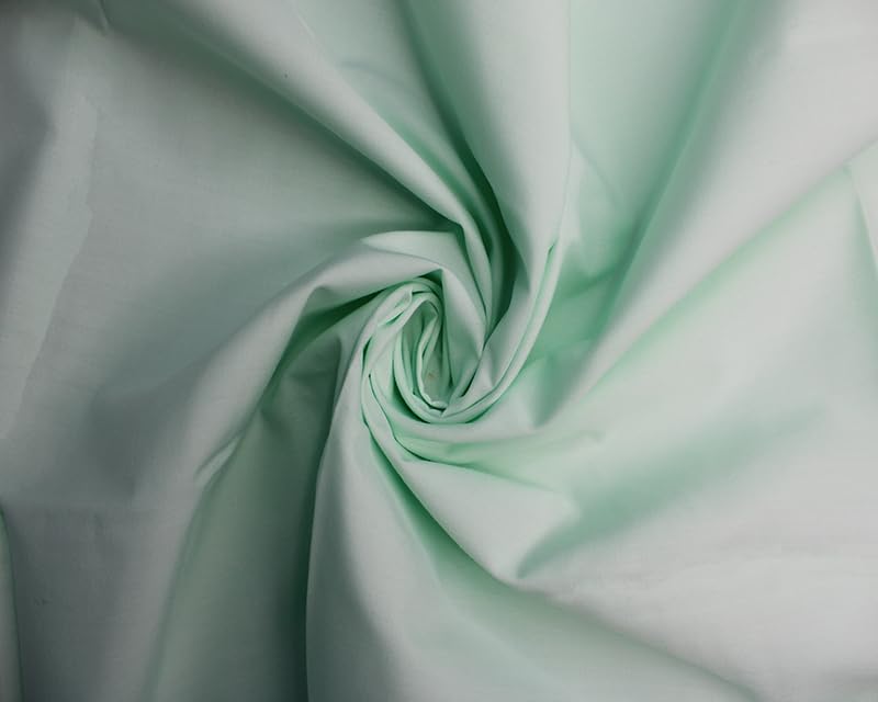 Needleberry Mint Polycotton Fabric - 3 Metre x 112cm - 80% Polyester 20% Cotton - Lightweight Durable Material for Sewing, Crafts & Dressmaking