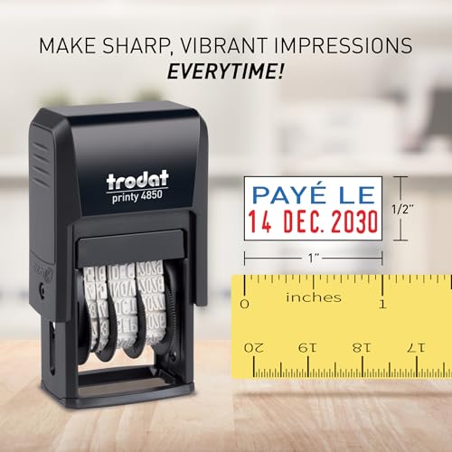 Tampon "PAYE LE" + date Printy 4850L2 Trodat – vue 6