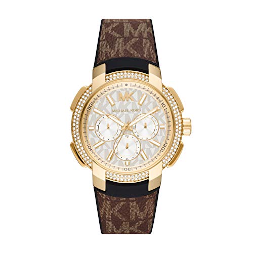Michael Kors Women s Sidney Stainless Steel Quartz Watch with PVC Strap, Multicolor, 20 (Model: MK6948)