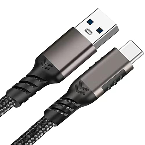 Image of LHSDMOAT USB 3.2 A To C Cable 4.92FT(1.5M), USB Type A To Type C 10Gbps 3A/60W Nylon Cover Fast Charging Cable Compatible For Smart phone, tablet, computer External SSD
