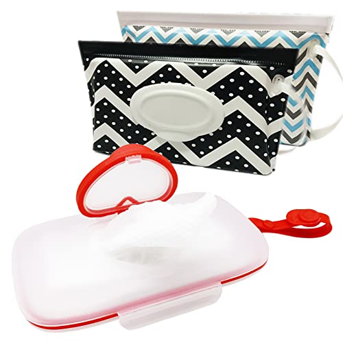 VOONGOR Baby Wipes Dispenser, Wipe Case with 2 Pcs Portable Travel