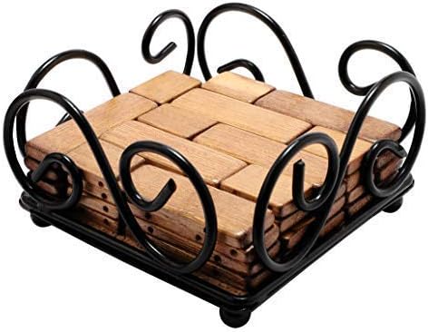 GoCraft Flat Square Metal Coaster Holder with Cork Paded Base: Buy Online at Best Price in UAE