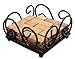 GoCraft Flat Square Metal Coaster Holder with Cork Paded Base