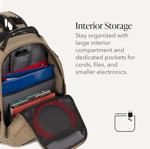Image of SWISSGEAR 1900 ScanSmart Laptop Backpack, Fits Most 17-Inch Laptops, TSA-Friendly Lay-Flat Design, RFID Protection, and Tablet Pocket, Black, 31L, 18.5-Inch