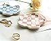 OVENKEI Room Decor Aesthetic Stuff for Teen Girls Gifts Trendy Stuff Pink Roon Decor Aesthetic Room Decor Bedroom Decor Aesthetic Checkered Jewelry Tray