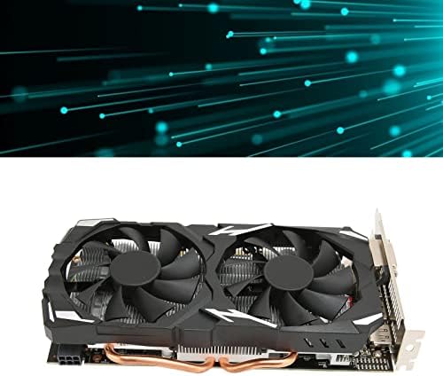 Topiky Scheda Grafica RX 580, Scheda Grafica GDDR5 da 8 GB Computer PC Gaming Scheda Grafica Video 256 Bit 16 PCI Express 3.0 2 Ventole di Raffreddamento, con DisplayPort HDMI DVI