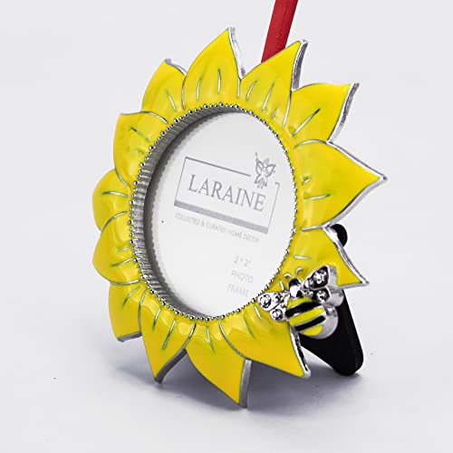 Laraine Picture Photo Frame Metal High Definition Glass Small Display Pictures For Table Top Home Decorative Christmas Holiday Gift (Sunflower (Ribbon)) #TOP2