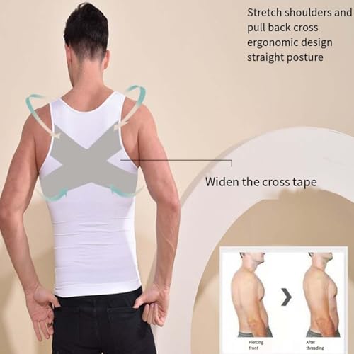 Shaperluv for Men, Shaperluv Tank 2.0 Mens, Shaper Tank for Men Big and Tall, Breathable Muscle Support4