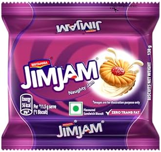 Britannia Treat Jim Jam Biscuits, 138g