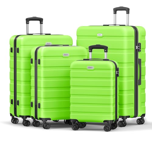 AnyZip 4-Piece Hardshell Luggage Set 20-32 Inch Apple Green