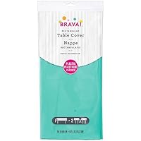 Amscan Plastic Rectangular Tablecover, Robin's-Egg Blue