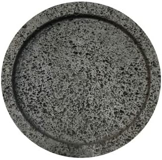 Volcanic rock cooking bricks, fluted, 8 "round, lava cooking stone pizzas, meats, seafood and vegetables. Outdoor steak barbecue. Camping dish, barbecue net.