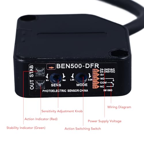 Sensor optoelectrónico difuso de control reflectante con rango de 50 cm 5